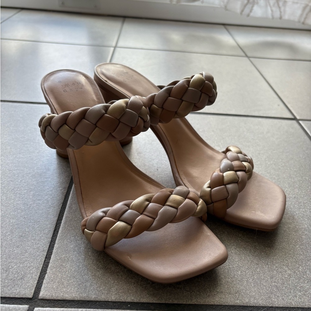 Target Braided Strap Heels - Tan